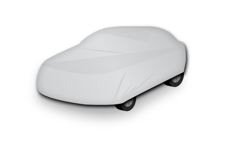 Platinum car cover for protection against extreme elements.